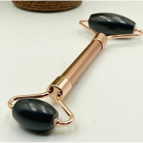Wholesale 1pcs Genuine Shungite Russian Energy Stone Double Wheel Beauty Instrument,Shungite Roller Face Massager