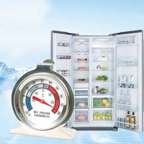 1 Pcs Stainless Steel Temp Refrigerator Freezer Dial Type Stainless Thermometer For Home Kitchen Tool