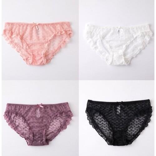 Underwear Comfortable Low Waist Elastic Soft Women Sexy Panties Lace Breathable Fashion Underwear Women