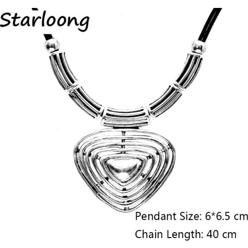 New latest Vintage Jewelry alloy round heart circles pendant black genuine leather chain necklace women men jewelry gift