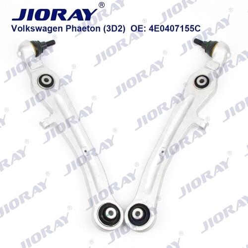 JIORAY Pair Front Lower Suspension Control Arm Straight For Volkswagen VW Phaeton 3D2 3.0 V6 TDI 4motion 2002~2016 4E0407155C