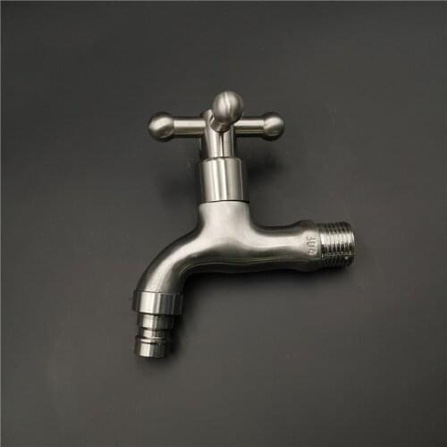 304 Stainless Steel Bibcock Washing Machine Outdoor Garden Faucet Open Slowly Water Tap G1/2