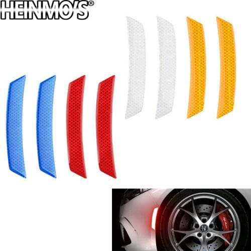Warning Anti Collision Tire Wheel Eyebrow Reflective Strips For Mini Cooper JCW Clubman Countryman Car Decoratoin Accessories