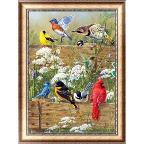 Birds DIY 5D Diamond Embroidery Animal Painting Cross Stitch Home Decor Craft