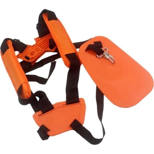 Double Shoulder Strap Grass Trimmer Brush Cutter Harness Belt Garden Power Pruner Yellow