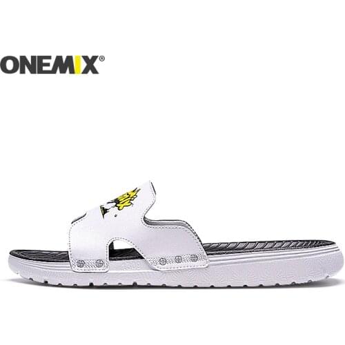 ONEMIX Flip Flop Men Summer Slippers Outdoor Sandals Cartoon Women Indoor Shoes Home Flip Flops Ladies Flat Slides Beach Shoes