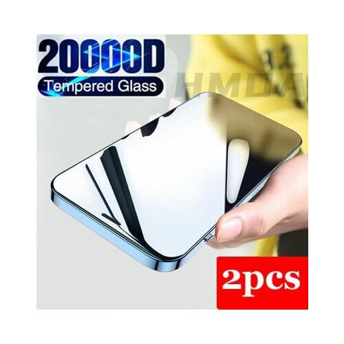 20000D 2pcs Full Cover Glass For iPhone 12 Pro Max Mini 11 X XS XR Screen Protector For iPhone 7 8 6S Plus SE iphone Glass