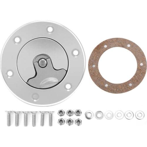 Inner Tank Covers auto accessories 6‑Bolts Fuel Cell Tank Cap Cover Flush Mount Replacement 1.4in Universal Car Accessory