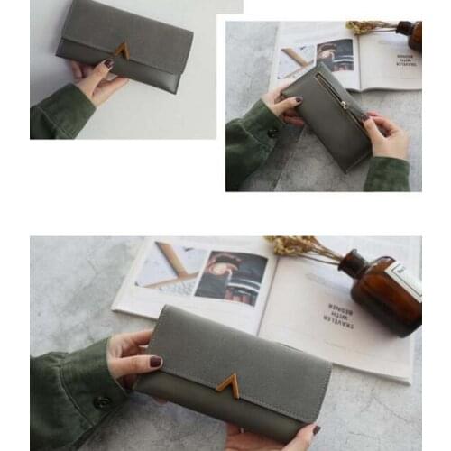 Fast Delivery European Retro Style Women Pu Leather Long Wallets Casual Clutch Bags Multifunctional Purse Credit Card Wallet