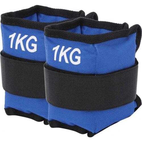 1 Pair Wrist Ankle Weights 1KG Wrist Weights Sand Bag Adjustable Hand Wrist Ankle Weights Sandbag Fitness Equipment
