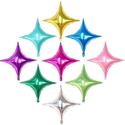 10/50pcs 24inch Aluminum Four-Pointed Star Aluminum Foil Balloon Wedding Decoration Birthday Party Baby Shower Globos Decoration