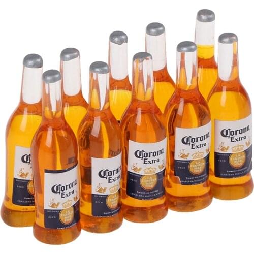 10Pcs 1/12 Dollhouse Miniature Resin Bottle Simulation Wine Bottle Model