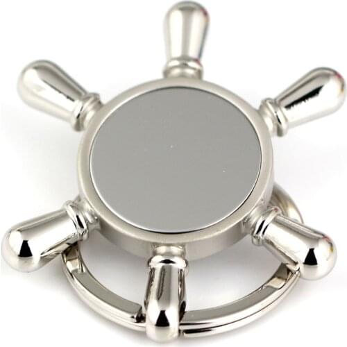 10PCS Steamship Rudder Keychain Fashion Accessories Polished Chrome Silver with Mirror Effect Key Chain Ring Keyfob Keyring