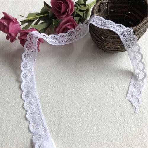 2.5cm S2443 dentelle de coton de couleur blanche de de haute qualité pour les lacets de vêtement garniture accessoires coutur