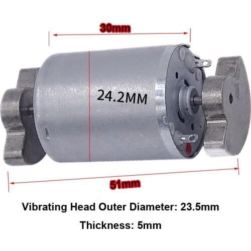 2pcs Vibration Motor DC 6V 12V 24V 6000rpm Micro Electric Motors 12 Volt 24 V Dual Vibrator Sector Head Double Vibrating Massage