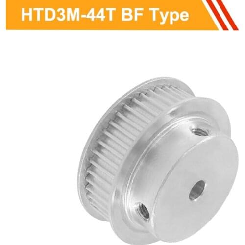 3M 44T Timing Belt Pulley HTD3M Type Tooth Belt Pulley 11mm/16mm Belt Width 8/10/12/14/19mm Bore Aluminium Pulley Wheel