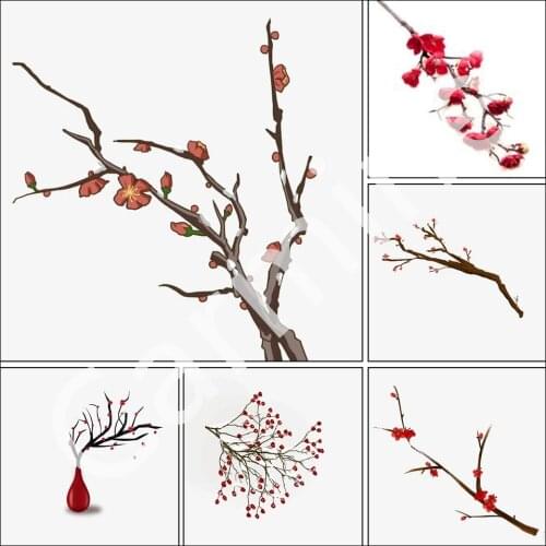 5D Diamond Painting Landscape Plum Blossom Cross Stitch DIY Embroidery Mosaic Picture Full Round&Square Drill Home Decoration