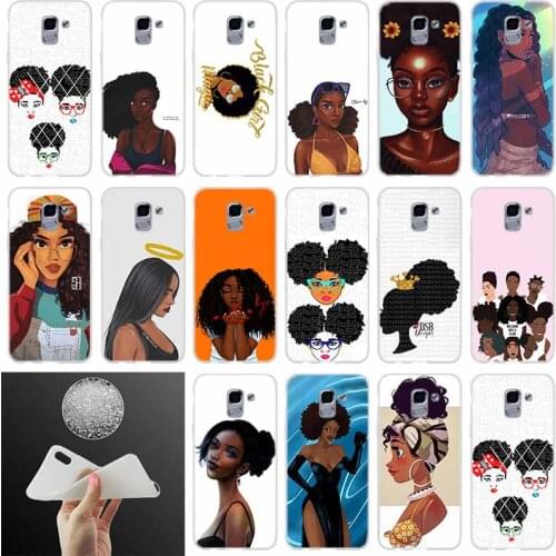 Phone case Cover African Beauty Afro Puffs Black Girl FOR Samsung Galaxy J6 J4 J8 J7 2018 Plus J3 J5 J7 Prime Pro 2017 2016