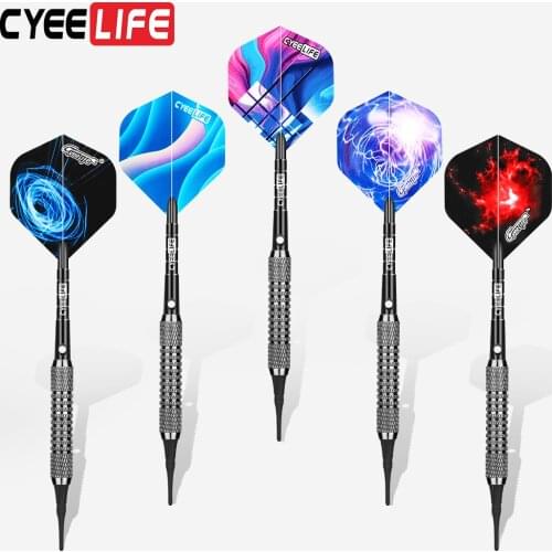 CyeeLife Darts soft tip 16g Aluminium Shaft 3PCS Flights With Dart holder carrying case family bar Entertainment Games