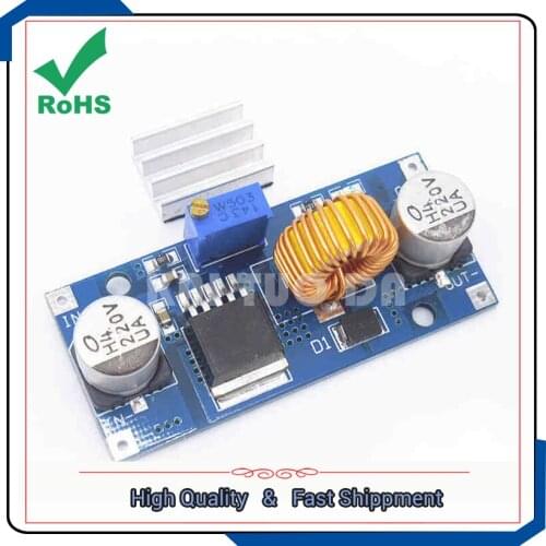 DC-DC adjustable step down BUCK power supply module 4V ~ 38V high power 96% high efficiency low ripple 5A better 2596 converter