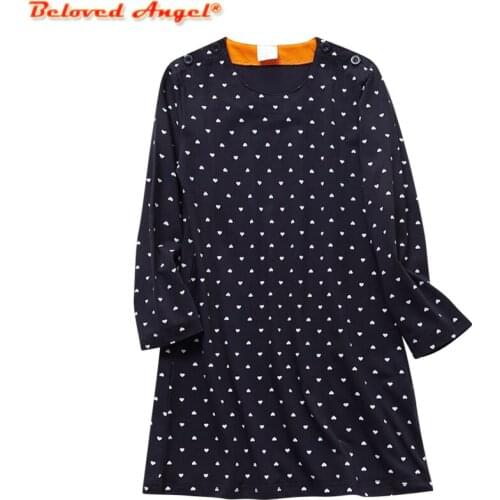 Beloved Angel Spring Autumn Kids Dresses For Girl Butterfly Floral Printed Long Sleeve Casual Girl Dresses Age 3-8T Party Dress