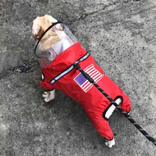 Pet raincoat dog four feet waterproof and dustproof clothes law bucket Corgi hooded four legs thin section spot