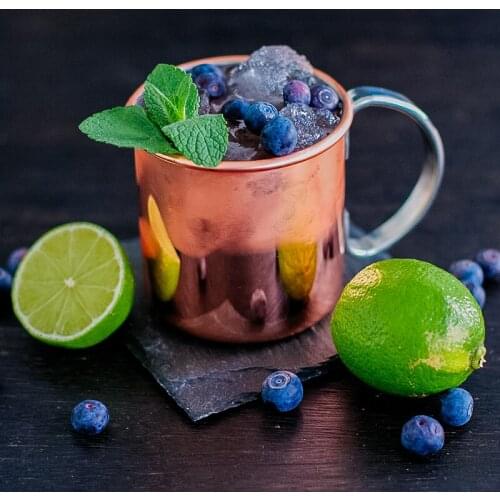 European Copper Plating Moscow Mule Cup With Handle Rose Gold Cocktail Beer Milk Mug Home Bar Drinkware 380 Ml