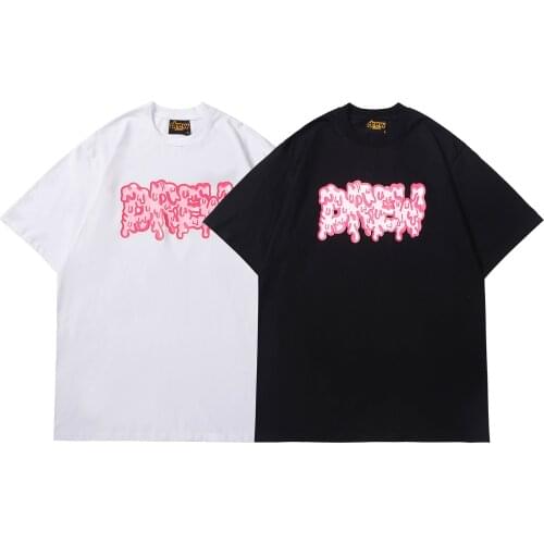 DREW T Shirt Summer 100% Cotton Men O-neck T-shirt Male Womens tshirt Short Sleeve High Quality Tops HOUSE JUSTIN Brand Smiley