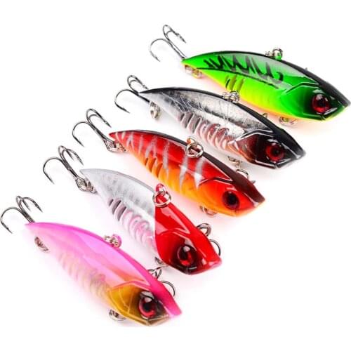 5pcs Artificial Fishing Bait Lure Simulation With Hooks Plastic Tackle Durable Accessories Tool Vibration