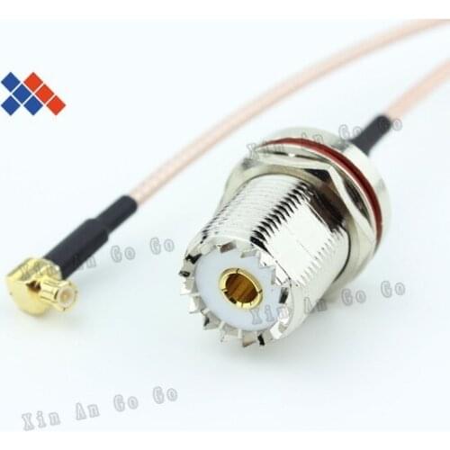 100pcs/lot UHF female to MCX male right angle connector RG316 15cm cable by DHL or EMS
