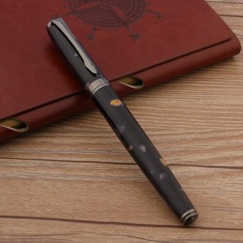 Luxury Classic Wing Sung 05 Fountain Pen Gun Gray Camellia Flower Metal Black School Office Writing Supplies Ink Pens New