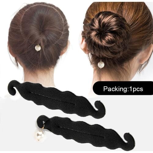 H:HYDE Headband Women Hair Accessories Half-meatball Hair Curler Women Lazy Simple Fluffy Fixed Hair Flower Bud Headwear