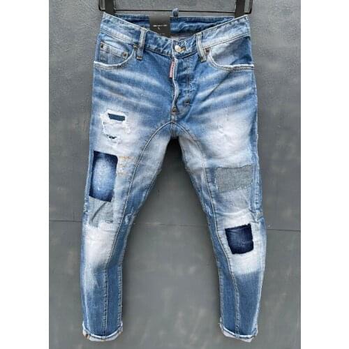 Blue pants classic,Authentic,DSQUARED2,Retro,Italian brand ,Women/Men Jeans,locomotive,Jogging jeans,DSQT139