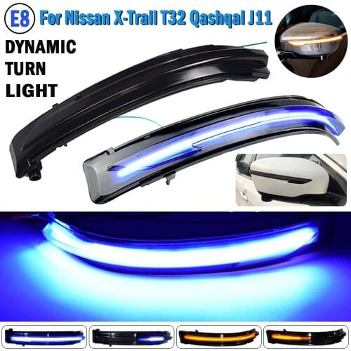 LED Dynamic Side Mirror Turn Signal Sequential Light For Nissan X-Trail T32 Rogue Qashqai J11 Murano Z52 Juke Navara Pathfinder