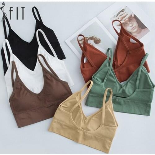 Ladies Push Up Yoga Tank Tops Fitness Sports Bra For Gym Quick Dry Training Jogging Bralette Women Padded Crop Tops Lingerie