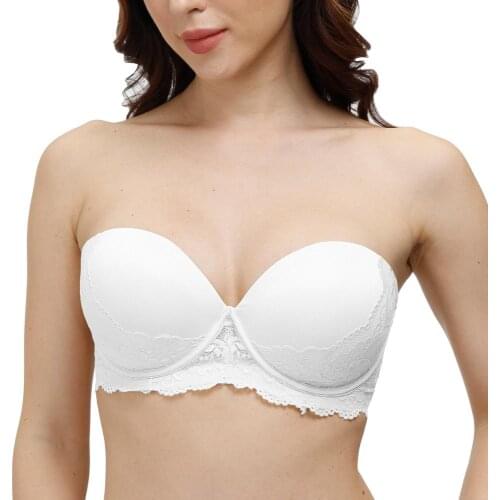 Sexy Anti-Slip Strapless Bras For Women Everyday Lingerie Brassiere Push Up Multi Straps 65 70 75 80 85 90 95 100 A B C D DD E