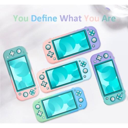 Pink Soft Silicone Case for Nintendos Switch Lite Ergonomic Non-slip Protective Skin Cover for NS Switch Lite Mini Console