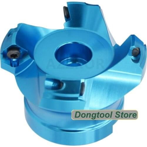 1pc KM12 45 Angle 4Flute Face Aluminium Plane Head End Mill Milling Cutter for SEKT1204 Insert CNC Machine High Hardness Tools