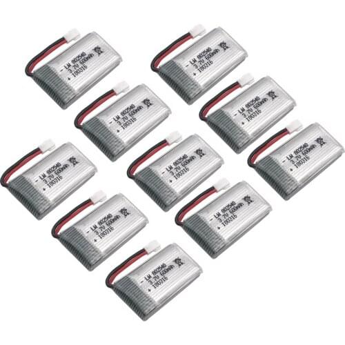 10 pcs/lot 3.7V 600mAh 802540 Lipo Battery for Syma X5C X5 X5SW /syma x5c Upgraded 600mAh Lipo Battery