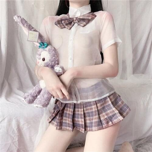 2020 Woman School Uniforms Sexy Collage Student Sailor Party Cosplay Costume Japanese Short Sleeve JK Suit Girls Pleated Skirt