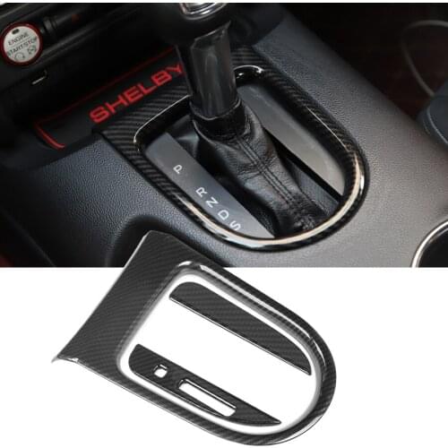 3Pcs/set Gear Shift Panel Frame Trim Cover for Ford Mustang 2015-2017 ABS Car Decoration Sticker