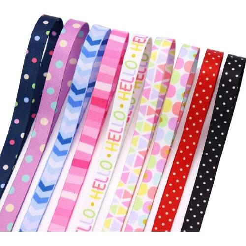 5 Yards Double Face Dot gradient Ribbon 3/8 Inch (10mm) DIY Handmade Webbing Dog Leash and Collar,Mobile Phone Chain,Kettle Rope