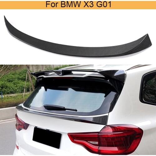 Car Rear Trunk Middle Spoiler For BMW X3 G01 2018 2019 2020 Rear Trunk Boot Lip Wing Spoiler ABS Glossy Black Carbon Look