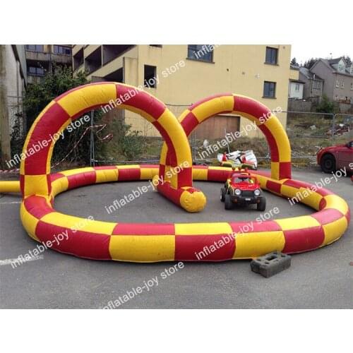 Free ship to door!10*6 meters inflatable go karts race track,cheap speedway karting racing track for sale