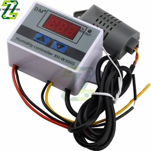 XH-W3005 Digital Humidity Meter Hygrometer Controller Relay 12V 24V AC 110V-220V Regulator Humidity Sensor W3005