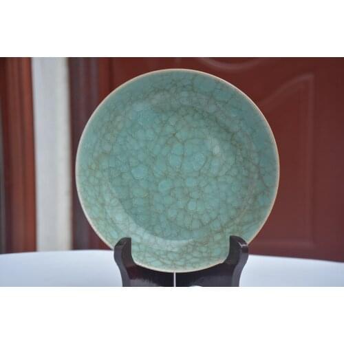 Antique Old QingDynasty porcelain plate,RU Kiln,fish scale glaze,#02,Hand Painted Decoration /Collection/ crafts,Free shipping