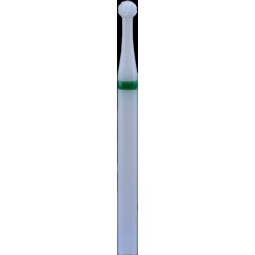 Ball Shape- White Zirconia Ceramic Dental Lab Burs - Cross Cut