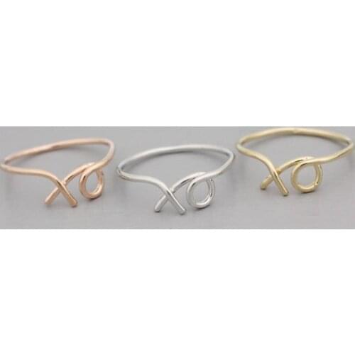 30pcs/Lot fashion contracted style ring XOXO Ring For Women Letters Alphabetic ring