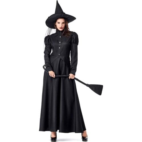 2020 Theodora Witch Costume Girls Women Sexy Witch Cosplay Halloween Carnival Adult Female Fancy Party Dress Suit