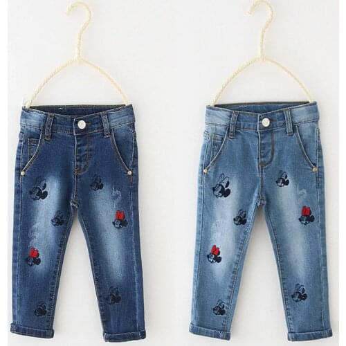Fashion Baby Girls Jeans Mini Toddler Skinny Jeans Cowboy Kids Denim Pants for Girl 6-36M Autumn Newborn Clothes